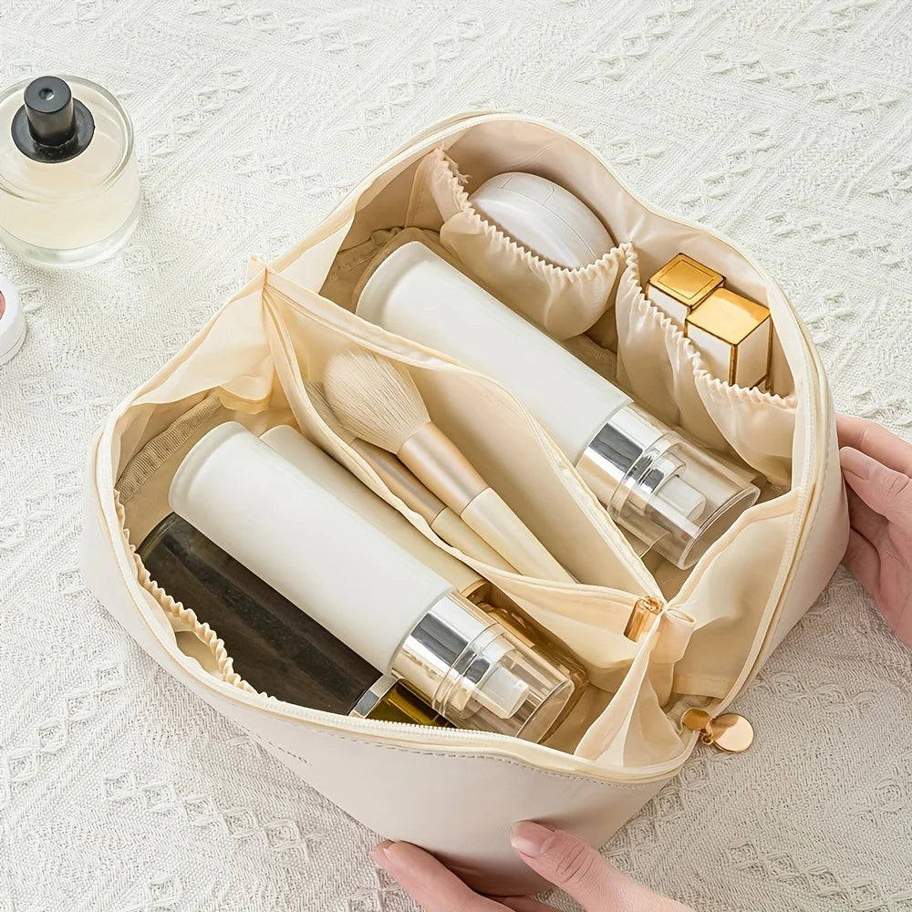 Trousse de Maquillage Élégante en Simili Cuir